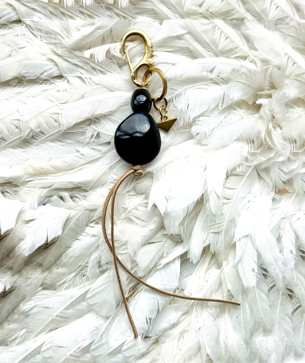 Charm/Llavero tagua, negro