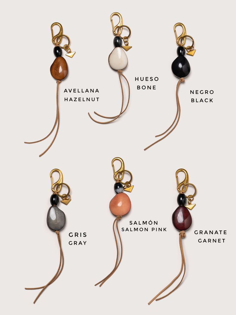 Charm/Llavero tagua, granate