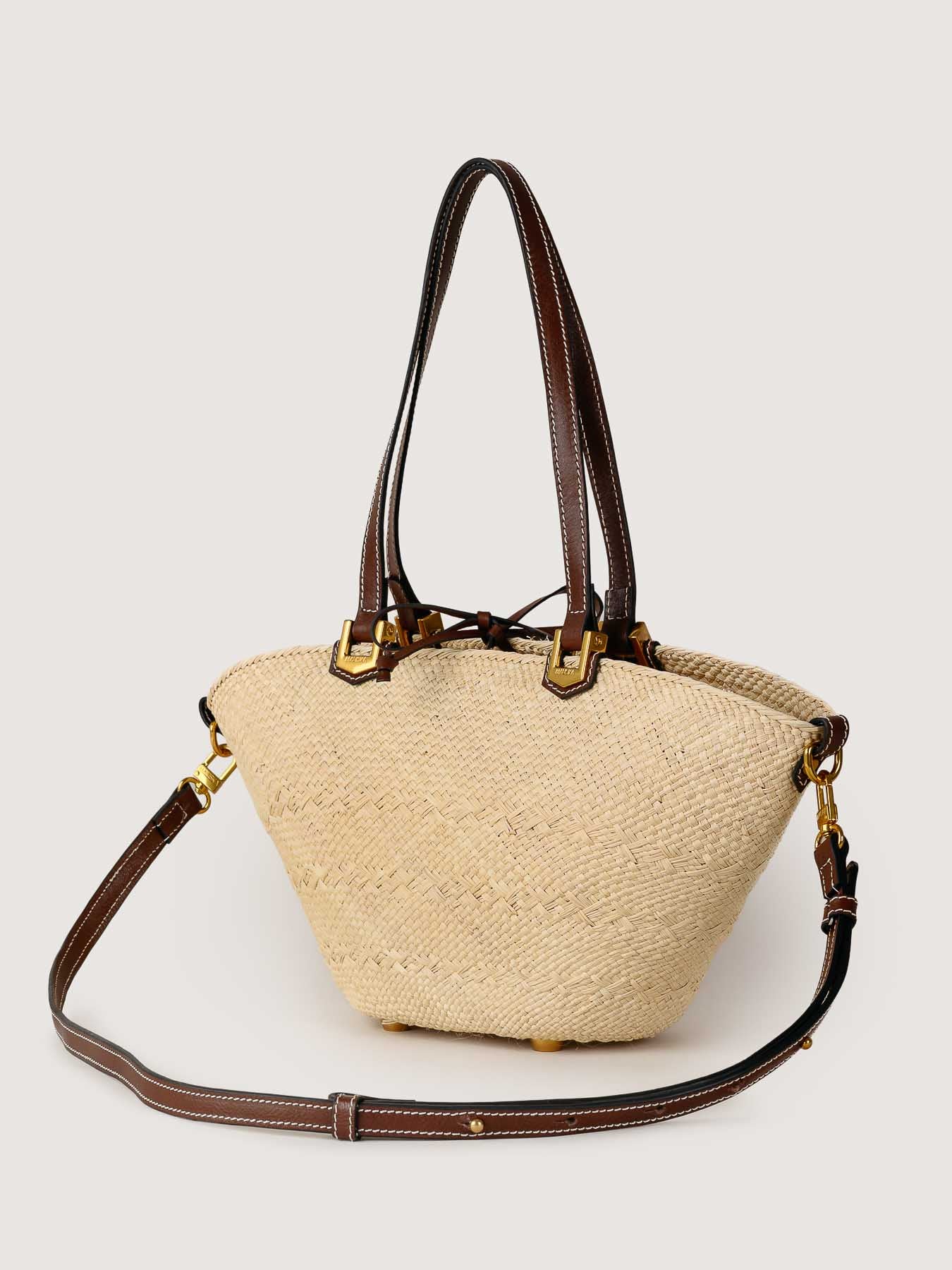 Side view highlighting the soft structure and volume of the Cartagena Mini in hazelnut.